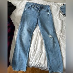 Levi 501 light blue jeans